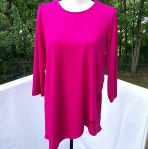 THE LIMITED 3/4 SLEEVES TOP SIZE:M COLOR: MAGENTA